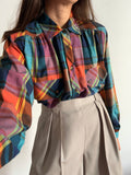 Camicia tartan multicolor