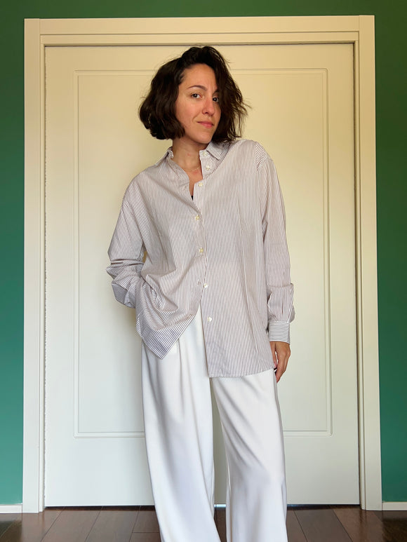 Camicia righe marroni