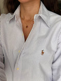 Camicia Ralph Lauren righe lilla