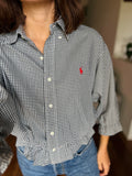 Camicia Gilbi Ralph Lauren quadretti neri