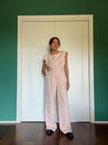 Pantalone sartoriale con le pince cipria