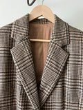 Blazer pied de poule beige e grigio