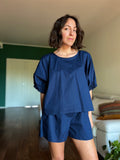 PRE ORDINE • Blusa oversize blu notte