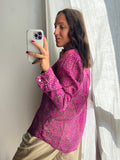 Camicia indiana modello maschile M/L violetta