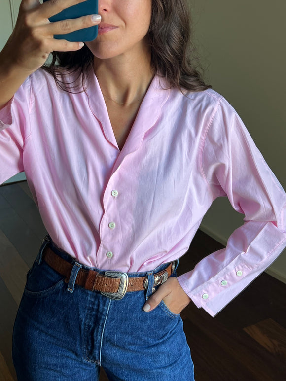 Camicia rosa ondulata