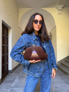 Borsa marrone clip