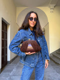 Borsa marrone clip