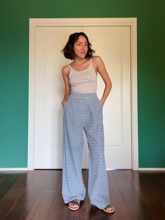 Pantalone sartoriale con le pince sangallo denim
