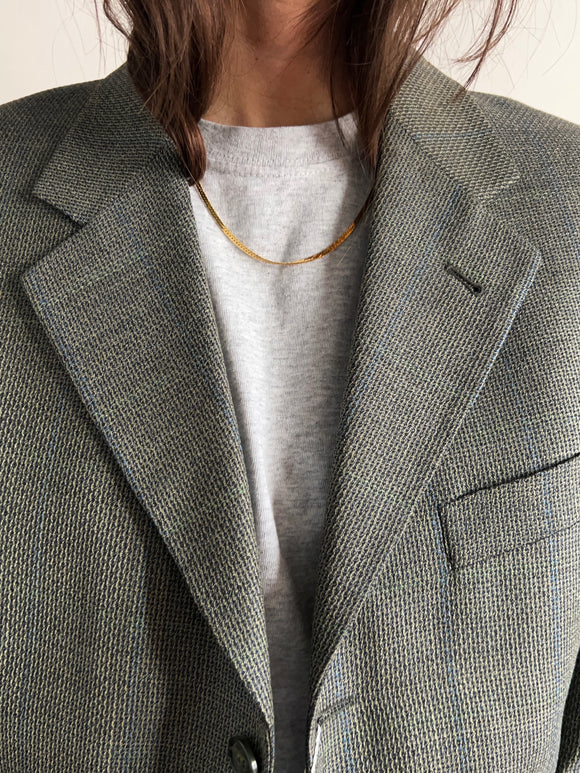 Blazer grigio e blu