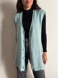 Gilet lungo azzurro