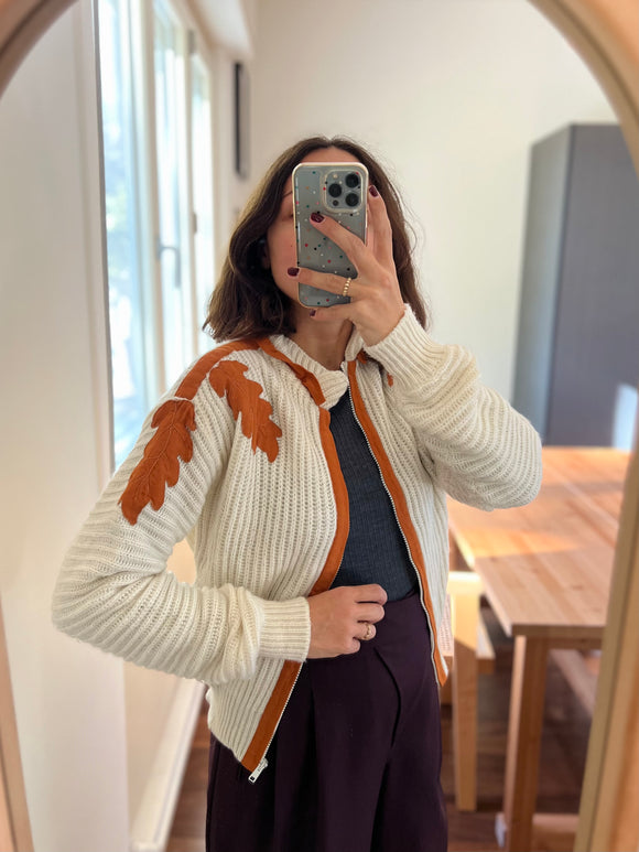 Cardigan foglie