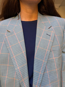 Blazer verde acqua a quadretti