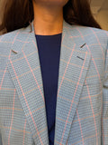 Blazer verde acqua a quadretti