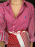 Combo pareo + camicia Ralph Lauren • rosso righe e pois