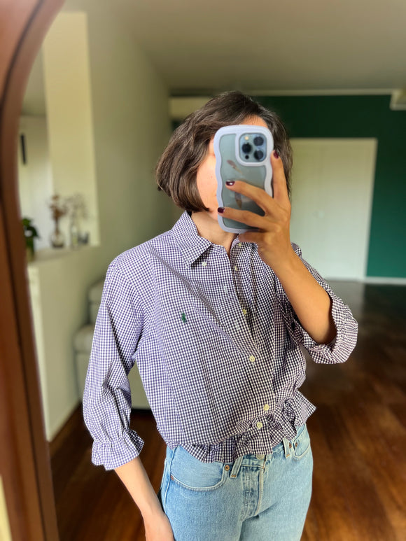 Camicia Gilbi Ralph Lauren quadretti blu/viola