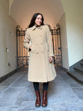 Cappotto beige doppio petto