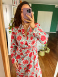Camicia di cotone fantasia base bianca