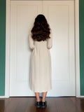 Cotton knit dress crema