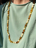 Collana perle arancioni