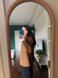 Blazer di pelle color caramello