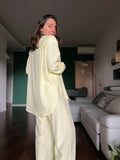 Camicia sartoriale satin giallino