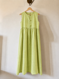 PRE ORDINE PERSONALIZZATO • Abito Bea lime • lungo • senza maniche