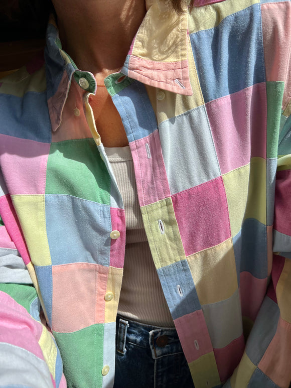 Camicia patchwork multicolor