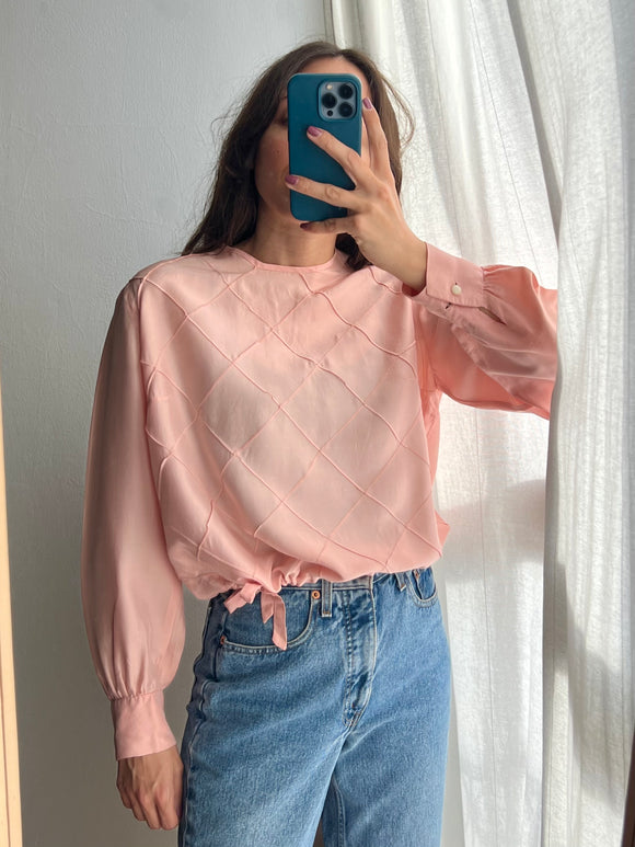 Camicia rosa con coulisse
