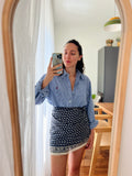 Combo pareo + camicia Ralph Lauren • blu fiori e vichy