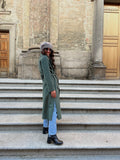 Cappotto sartoriale verde salvia