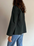 Blazer nero di cotone