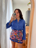 Combo pareo + camicia Ralph Lauren • blu fiori colorati
