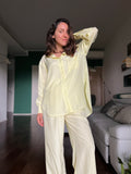 Camicia sartoriale satin giallino