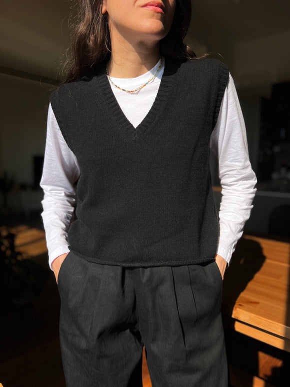 Gilet corto nero