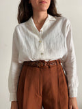 Camicia di lino bianca