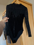 Body nero velluto e pizzo