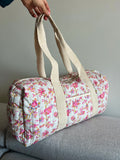 Borsa weekend fiori rosa