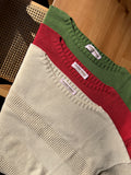 Maglione righe traforate • crema