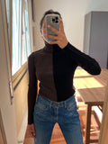 Dolcevita bicolor nero+marrone
