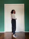 Pantalone cargo nero