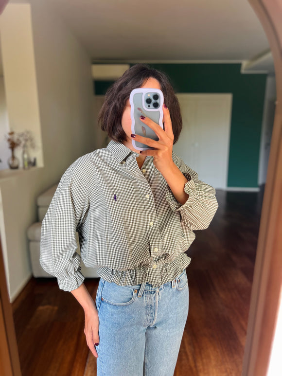 Camicia Gilbi Ralph Lauren quadretti verde oliva