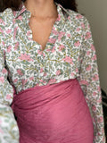 Combo “al contrario”  pareo + camicia • rosa