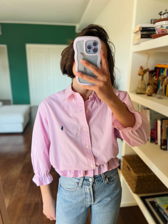 Camicia Gilbi Ralph Lauren quadretti rosa