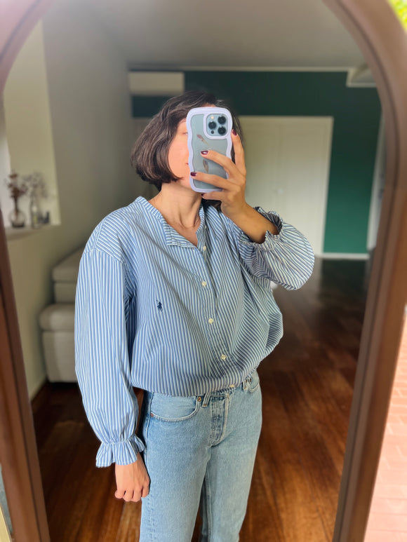 Camicia Gilbi Ralph Lauren righe azzurre