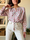 Camicia stampata con laccetto bianca