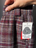 Mini gonna tartan vinaccia con tasche