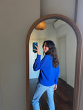 Cardigan corto bluette