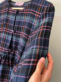 PRE ORDINE • Abito Bea lana tartan • corto • maniche lunghe