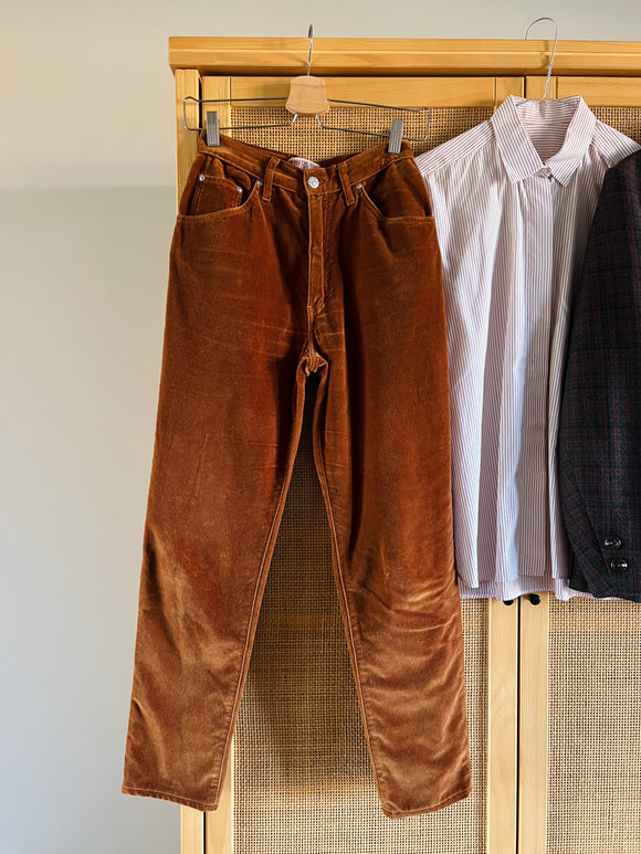 Pantalone di velluto biscotto