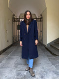 Cappotto blu doppio petto